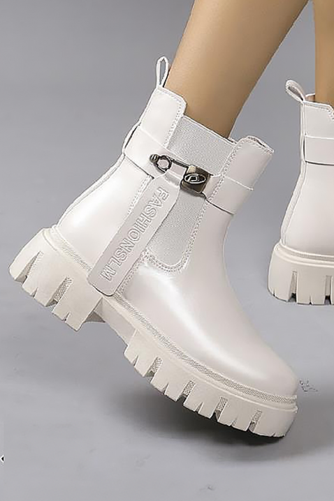 Botine damă BRIOGELA, Culoare: alb, IVET.RO - Reduceri de până la -80%