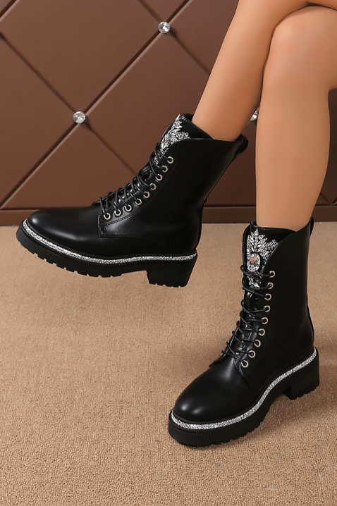 Botine damă FRONELXA, Culoare: negru, IVET.RO - Reduceri de până la -80%