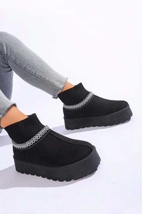 Botine damă ALZENDA, Culoare: negru, IVET.RO - Reduceri de până la -80%