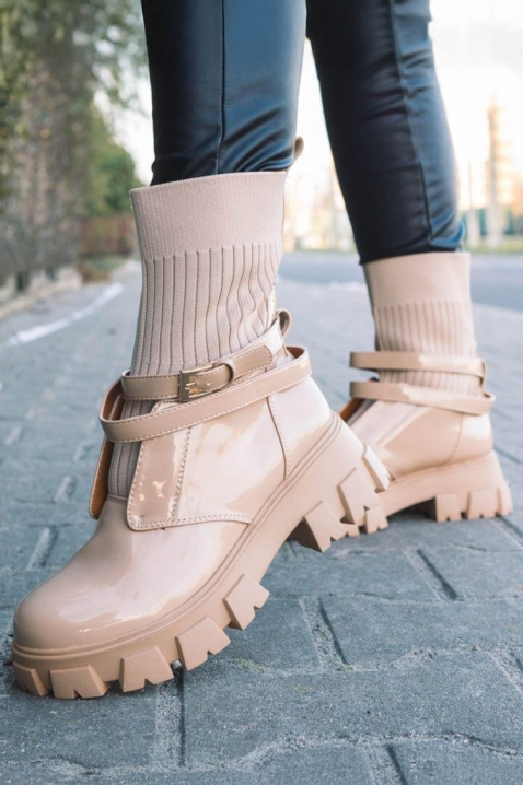 Botine damă RIVANZA, Culoare: bej, IVET.RO - Reduceri de până la -80%