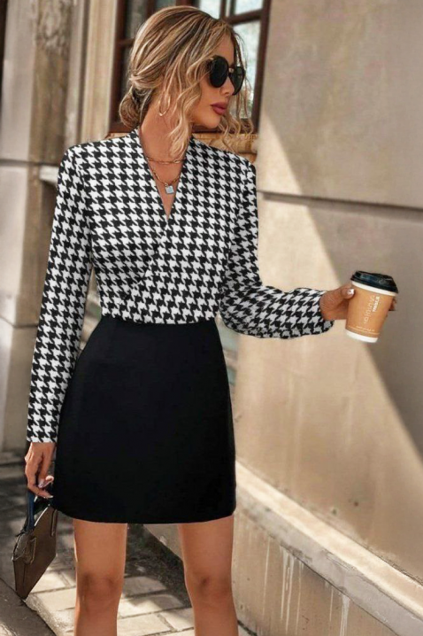 Rochie TALIATA, Culoare: negru și alb, IVET.RO - Reduceri de până la -80%