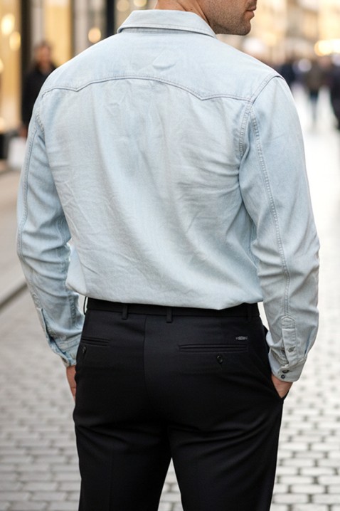 Cămașă bărbați TORMER SKY, Culoare: albastru deschis, IVET.RO - Reduceri de până la -80%