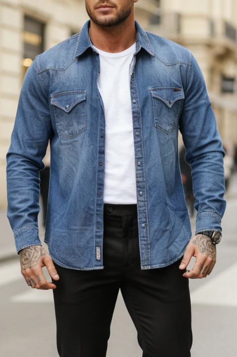 Cămașă bărbați TORMER BLUE, Culoare: albastru, IVET.RO - Reduceri de până la -80%