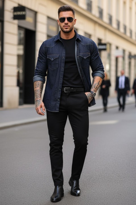 Cămașă bărbați TORMER INDIGO, Culoare: indigo, IVET.RO - Reduceri de până la -80%