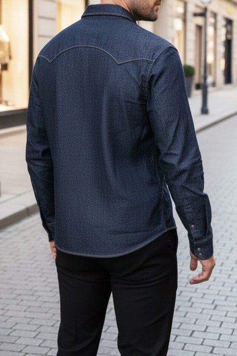 Cămașă bărbați TORMER INDIGO, Culoare: indigo, IVET.RO - Reduceri de până la -80%