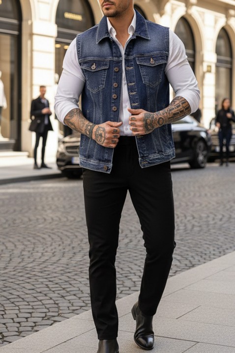 Vestă bărbați REFERO BLUE, Culoare: albastru, IVET.RO - Reduceri de până la -80%