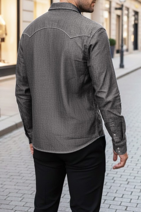 Cămașă bărbați TORMER GREY, Culoare: bleumarin, IVET.RO - Reduceri de până la -80%