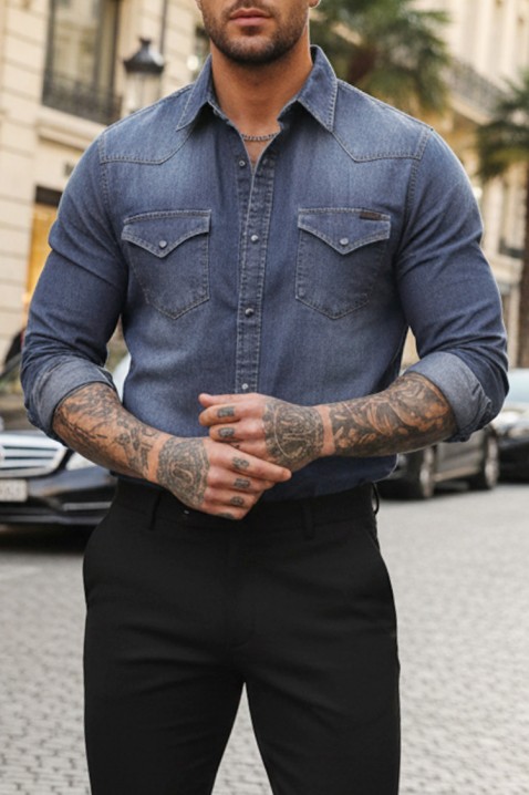 Cămașă bărbați TORMER NAVY, Culoare: bleumarin, IVET.RO - Reduceri de până la -80%