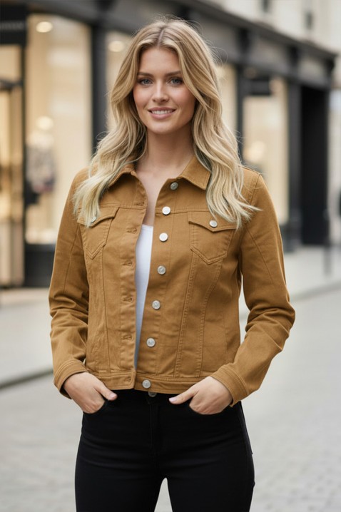 Geacă de blugi KALBA CAMEL, Culoare: maro deschis    , IVET.RO - Reduceri de până la -80%