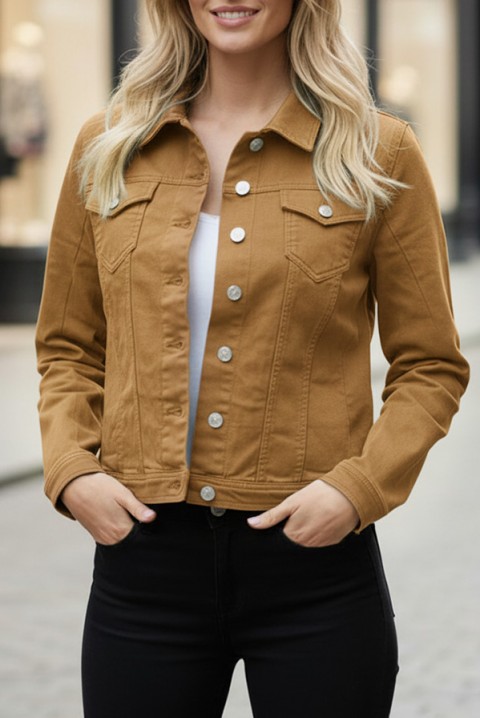 Geacă de blugi KALBA CAMEL, Culoare: maro deschis    , IVET.RO - Reduceri de până la -80%