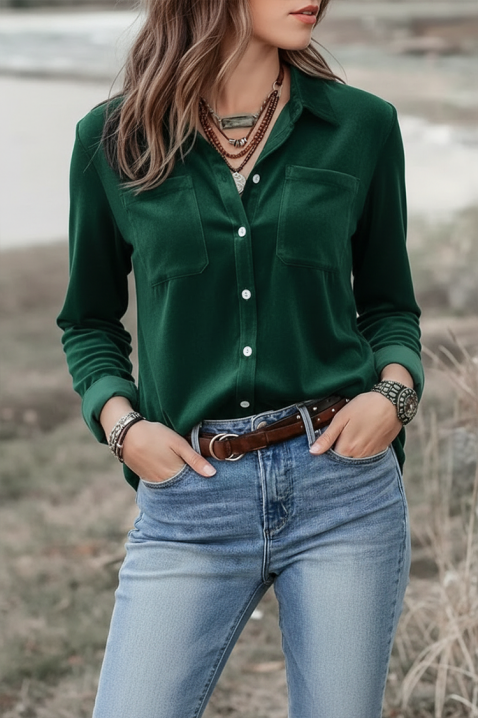 Cămașă damă GILVELZA GREEN, Culoare: verde, IVET.RO - Reduceri de până la -80%