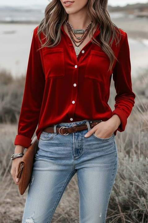 Cămașă damă GILVELZA RED, Culoare: roșu, IVET.RO - Reduceri de până la -80%