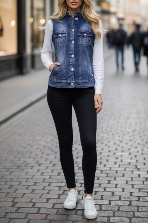 Vestă damă FALZENA NAVY, Culoare: bleumarin, IVET.RO - Reduceri de până la -80%