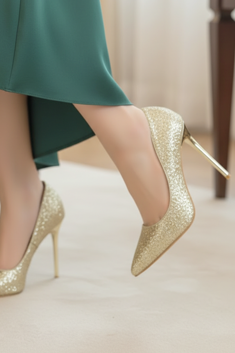 Pantofi damă KSILONDA, Culoare: auriu, IVET.RO - Reduceri de până la -80%