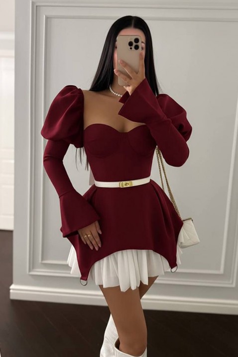 Rochie DOLENZA BORDO, Culoare: bordo, IVET.RO - Reduceri de până la -80%