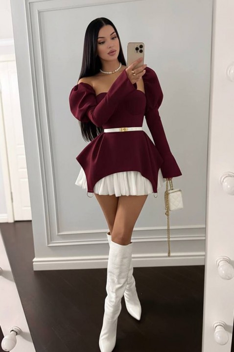 Rochie DOLENZA BORDO, Culoare: bordo, IVET.RO - Reduceri de până la -80%