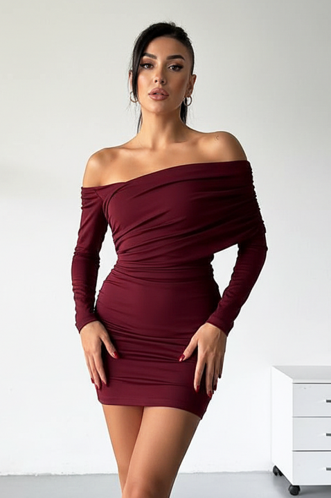 Rochie LESGONZA BORDO, Culoare: bordo, IVET.RO - Reduceri de până la -80%