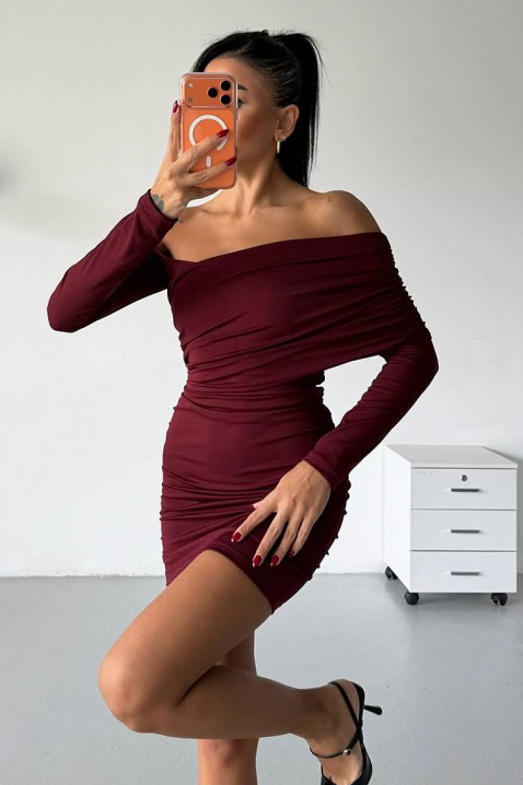 Rochie LESGONZA BORDO, Culoare: bordo, IVET.RO - Reduceri de până la -80%