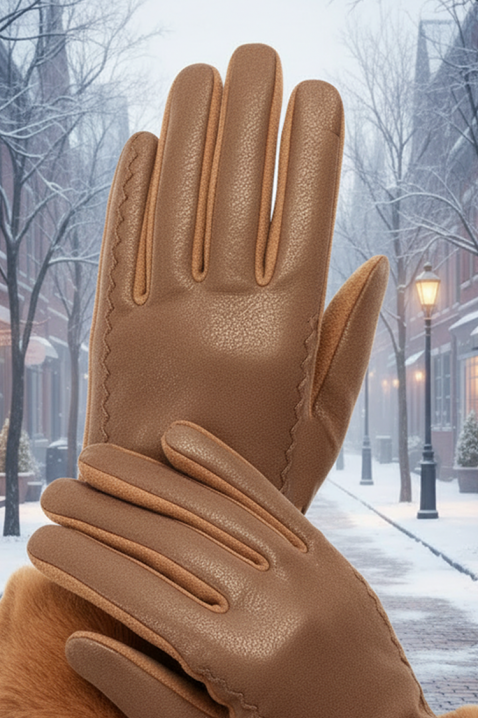 Mănuși damă POLIARZA CAMEL, Culoare: maro deschis    , IVET.RO - Reduceri de până la -80%