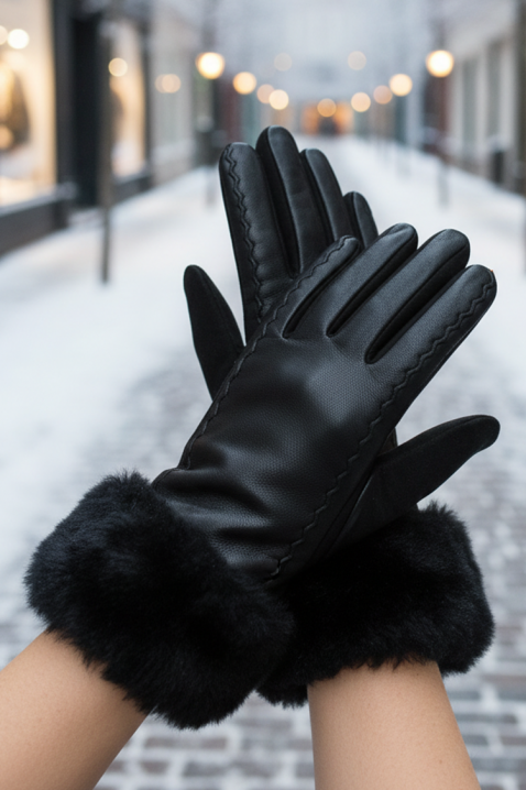 Mănuși damă POLIARZA BLACK, Culoare: negru, IVET.RO - Reduceri de până la -80%