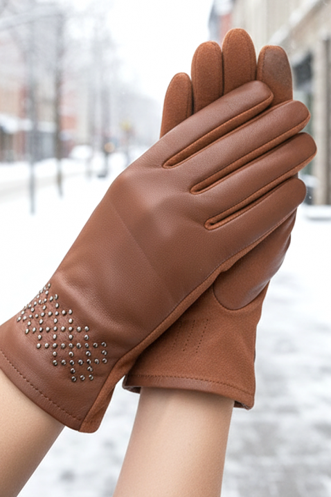 Mănuși damă VAKALZA CAMEL, Culoare: maro deschis    , IVET.RO - Reduceri de până la -80%