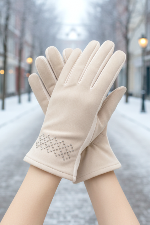 Mănuși damă VAKALZA ECRU, Culoare: ecru, IVET.RO - Reduceri de până la -80%