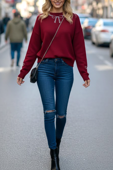 Pulover GLEMALDA BORDO, Culoare: bordo, IVET.RO - Reduceri de până la -80%