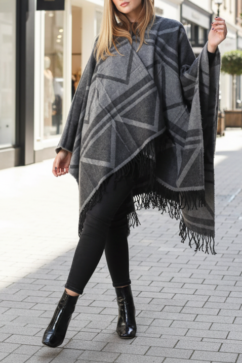 Poncho PONVILDA, Culoare: gri, IVET.RO - Reduceri de până la -80%