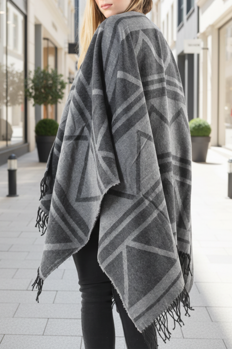 Poncho PONVILDA, Culoare: gri, IVET.RO - Reduceri de până la -80%