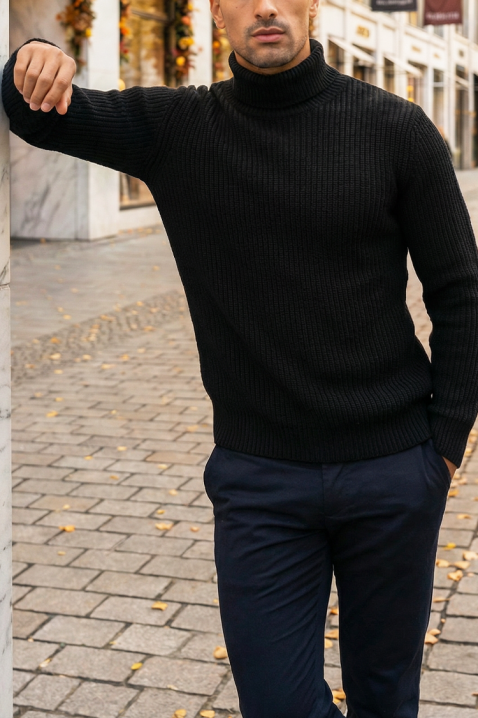 Pulover bărbați BERFEN BLACK, Culoare: negru, IVET.RO - Reduceri de până la -80%