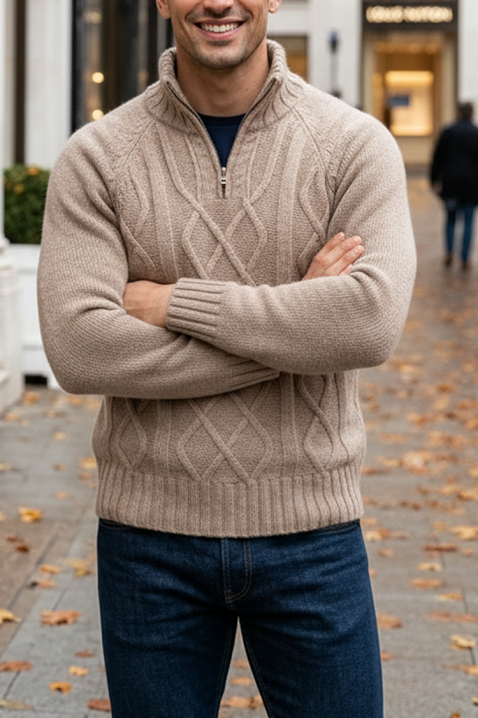 Pulover bărbați MOXORO BEIGE, Culoare: bej, IVET.RO - Reduceri de până la -80%