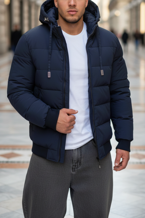 Geacă bărbați MAXRONO, Culoare: bleumarin, IVET.RO - Reduceri de până la -80%