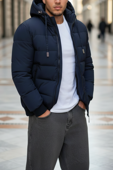 Geacă bărbați MAXRONO, Culoare: bleumarin, IVET.RO - Reduceri de până la -80%