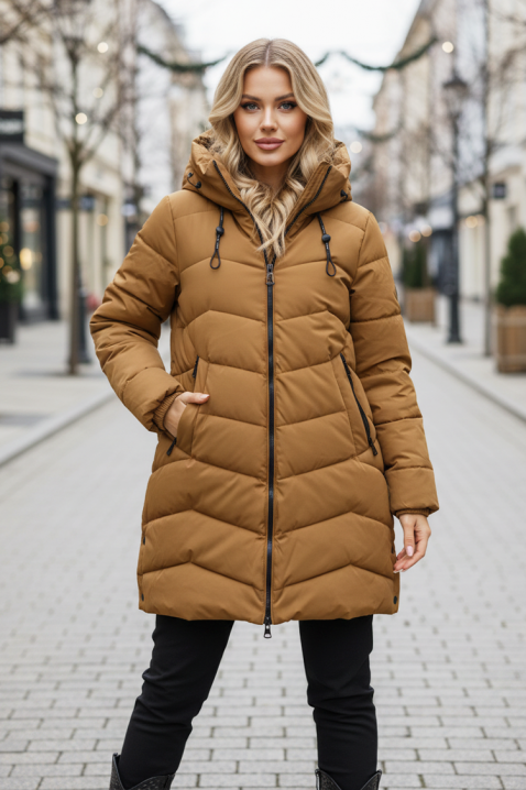 Geacă KLAMILDA, Culoare: maro deschis    , IVET.RO - Reduceri de până la -80%