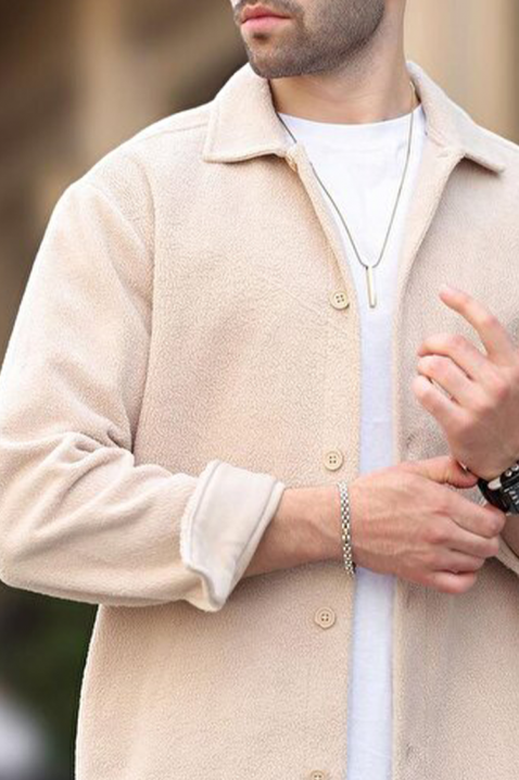 Cămașă bărbați ROXEN BEIGE, Culoare: bej, IVET.RO - Reduceri de până la -80%