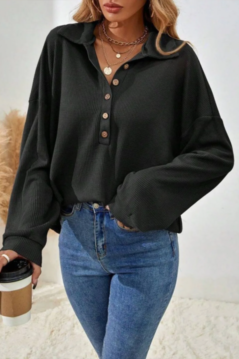 Bluză damă RIPRELZA BLACK, Culoare: negru, IVET.RO - Reduceri de până la -80%