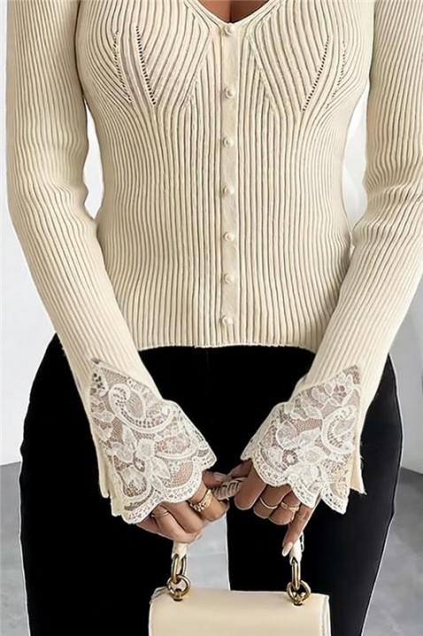 Bluză damă ZLOVELDA ECRU, Culoare: ecru, IVET.RO - Reduceri de până la -80%