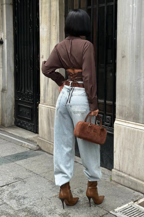 Cămașă damă BANSOLTA BROWN, Culoare: maro, IVET.RO - Reduceri de până la -80%