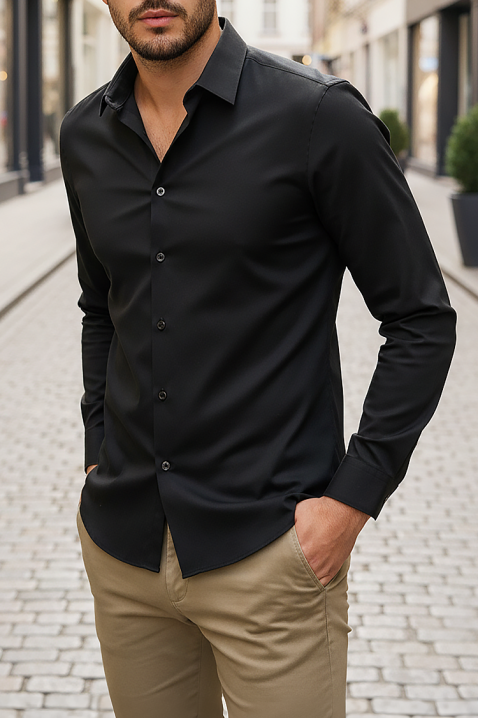 Cămașă bărbați FERIZO BLACK, Culoare: negru, IVET.RO - Reduceri de până la -80%