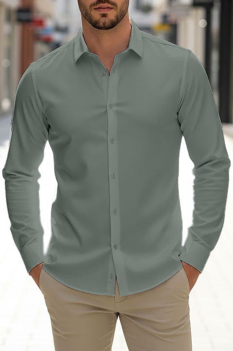 Cămașă bărbați FERIZO KHAKI, Culoare: khaki, IVET.RO - Reduceri de până la -80%