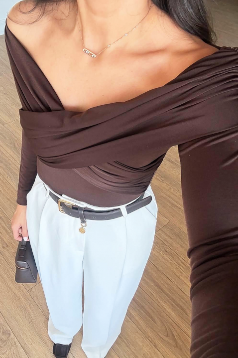 Bluză damă DIOVERA BROWN, Culoare: maro, IVET.RO - Reduceri de până la -80%