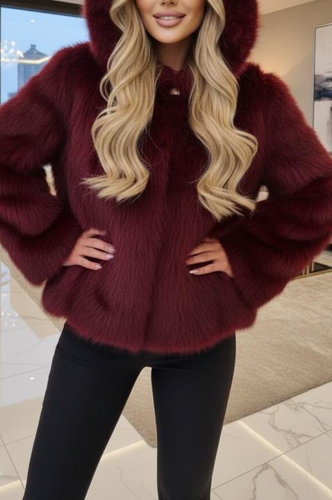 Palton ANJELZA BORDO, Culoare: bordo, IVET.RO - Reduceri de până la -80%