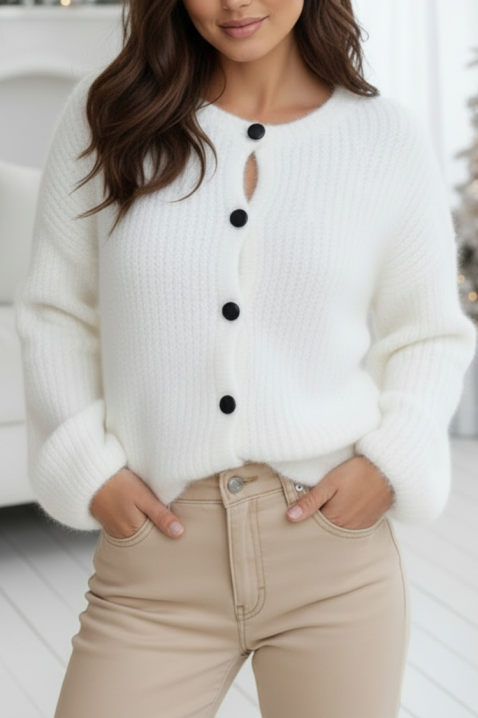 Cardigan DEVOLA WHITE, Culoare: alb, IVET.RO - Reduceri de până la -80%