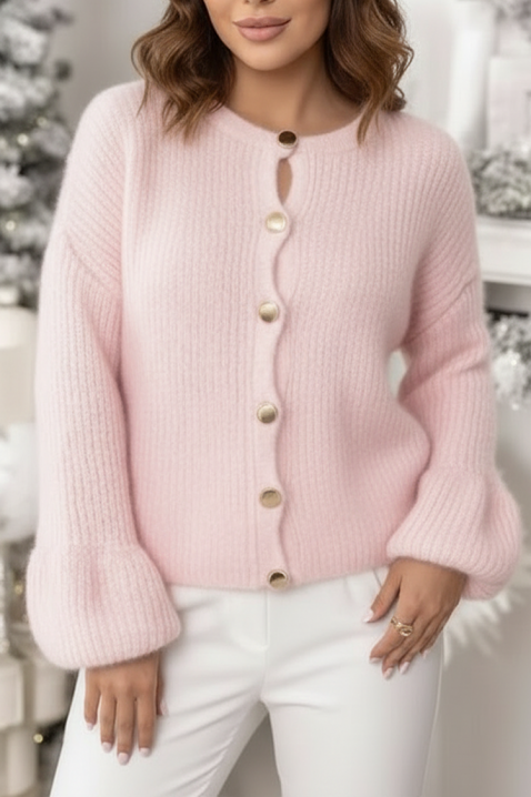 Cardigan DEVOLA PUDRA, Culoare: pudră, IVET.RO - Reduceri de până la -80%