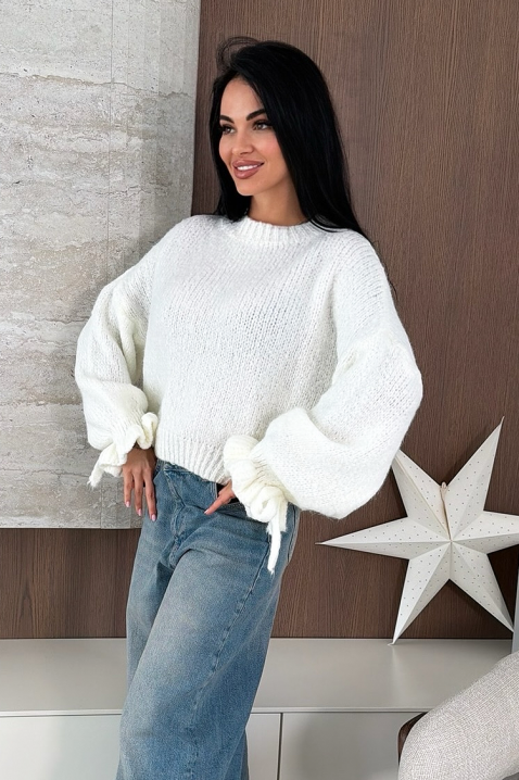 Pulover ZARELDA WHITE, Culoare: alb, IVET.RO - Reduceri de până la -80%