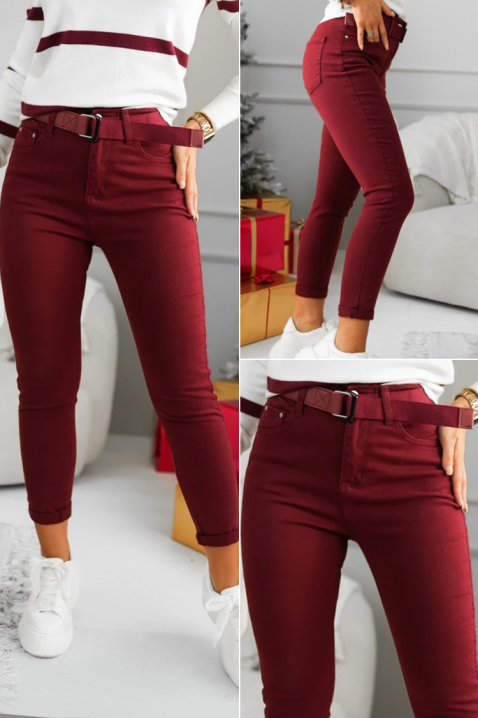 Blugi BORVILDA, Culoare: bordo, IVET.RO - Reduceri de până la -80%