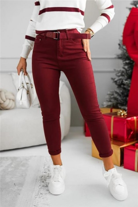 Blugi BORVILDA, Culoare: bordo, IVET.RO - Reduceri de până la -80%