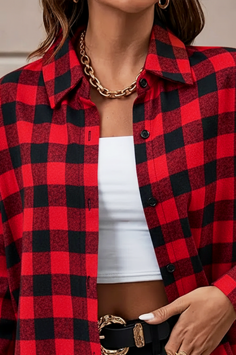 Cămașă damă ABRONDA RED, Culoare: roșu, IVET.RO - Reduceri de până la -80%