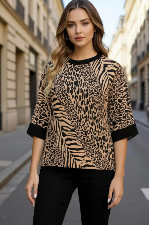 Pulover SIOLEFA BROWN, Culoare: maro deschis    , IVET.RO - Reduceri de până la -80%