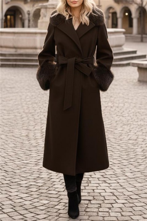 Palton LUXINDA BROWN, Culoare: maro, IVET.RO - Reduceri de până la -80%